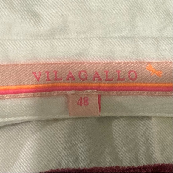 Vilagallo women long sleeves half white stripe button down Shirt. Size 48. Used. - Picture 5 of 5